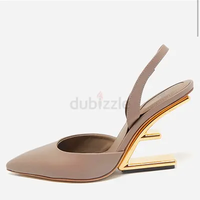 Authentic Fendi Leather First Slingback pumps size 37