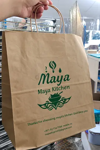 Bulk Kraft Paper Bags with Handles – Maya Kitchen Branding