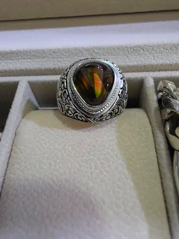 Fire agat ring