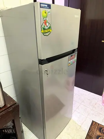 Geepas 240L Double Door Refrigerator - Free Standing Durable Double Door