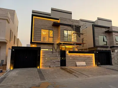 villa with (lift) and (pool) | al yasmeen |5 master rooms, majlis, 2 halls, roof | freehold | the price included the registration fees.