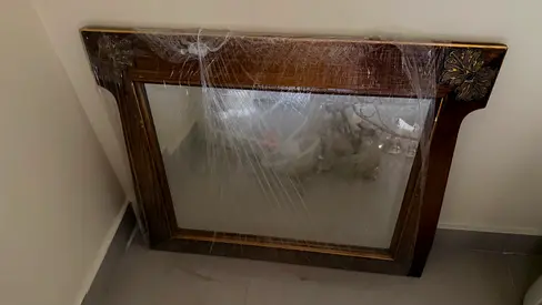 Large Vintage Wooden Framed Wall Mirror