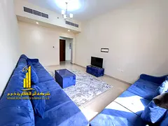 Luxury one-bedroom apartment with a living room and open balcony. Ajman, Al Rashidiya 3. Fully furni