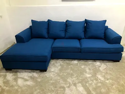 L shape sofa 3 seater Blue