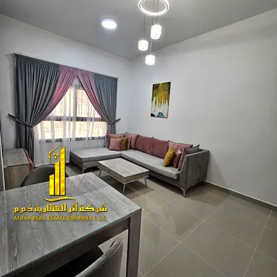 ✨ Luxury apartment for monthly rent, one bedroom and a hall with an open view, fully furnished with elegant furniture and a fully equipped kitchen