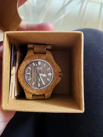 WEWOOD Wooden Watch – Date Teak Edition ( in Box)