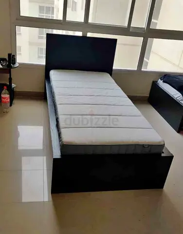 Ikea malam bed with ikea mattress 90x200cm
