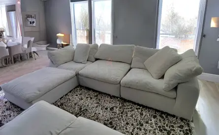 Marina home linen cloud feather 🪶 filled modular sofa luscious model