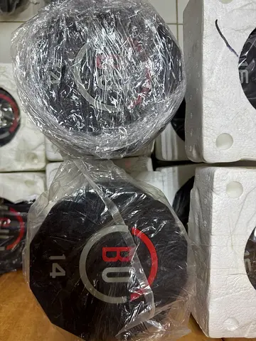 Pair of 14kg Dumbbells - New