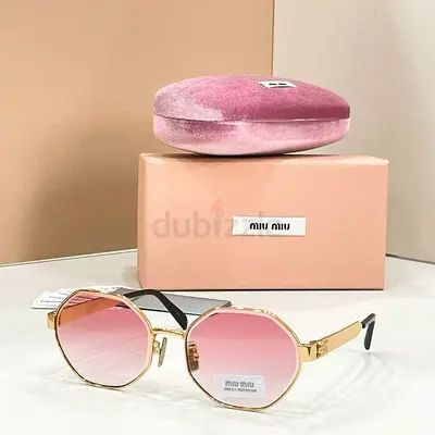 Miu Miu Pink Gradient Lens Women's Sunglasses with Case