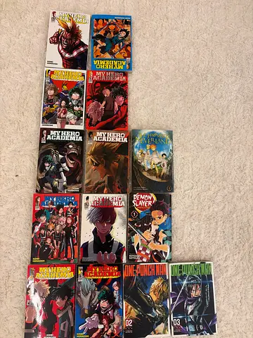 Manga My hero academia/ one punch man/ the promised neverland/ demon slayer bundle