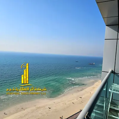 A fully furnished 2-bedroom apartment, with sea view balcony, including all services, with a gym, swimming pool, and private parking.