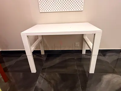 Simple white rectangular study/console table - ideal for home office