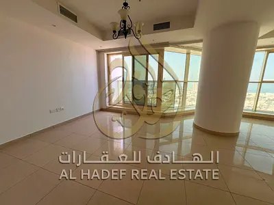 🏆 3 غرف وصالة في المجاز 3 | إطلالة بحرية | غرفة خادمة ماستر | غرفة غسيل | جيم وباركن مجاني
