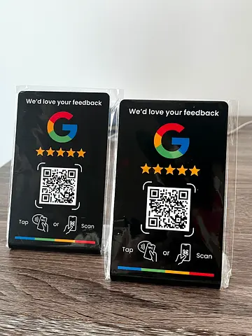 Google Review NFC Cards – Get 5-Star Reviews in 3 Seconds! (NFC + QR)
