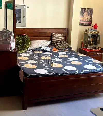 Wooden king size bed