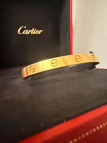 Authentic Cartier Love Cuff Bracelet 18K Yellow Gold (Pre-owned)