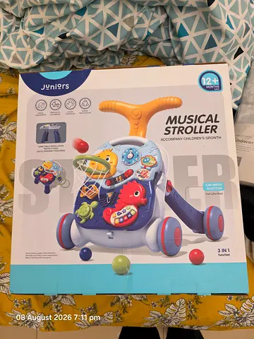 Musical Baby Walker / Stroller Activity Push Toy - Like New