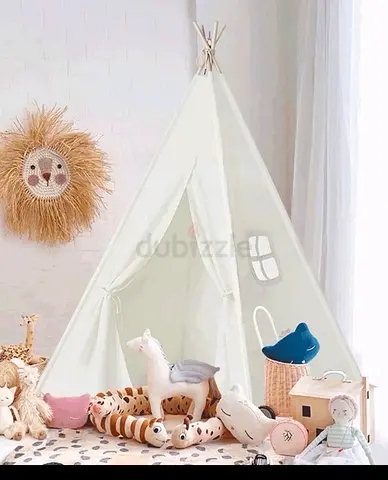 Kids Play Teepee Tent - White, Suitable for Kids boys girls baby or Playroom