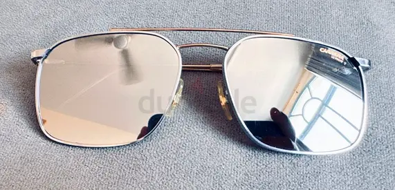 Carrera Sunglasses – Silver Mirror Lenses | Double-Bridge Metal Frame | UV Protect | Excellent Condi