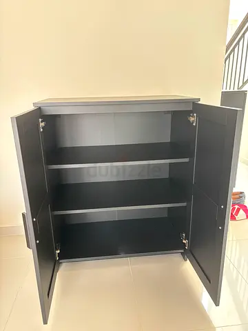 Black Wooden Storage Cabinet - Perfect condition - 6 pieces, but can be sold separately