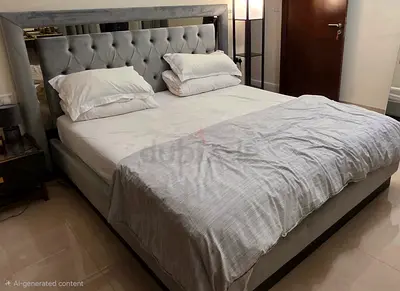 Elegant Bedroom (Hydraulic King Size Bed + Dresser & Mirror)