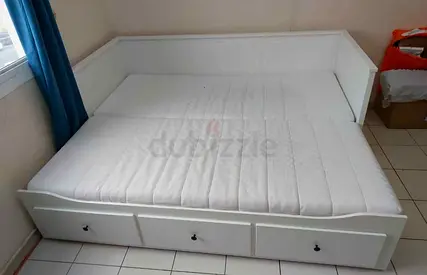Ikea hamnes day bed with 2 mattress and 3