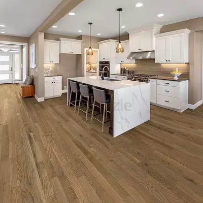 Modern White Kitchen Cabinets and Marble Top Island