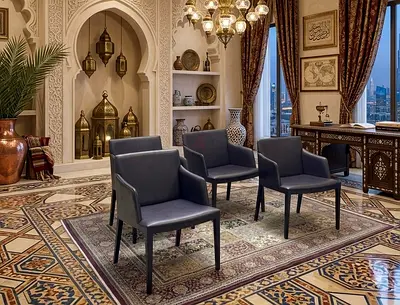 Poltrona Frau Set of 4 Modern Genuine Leather Dining/Accent Chairs