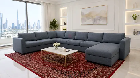 L-Shape Sofa Bed – Grey