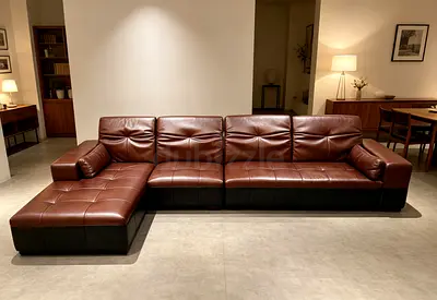 Sofa L Shape Leather