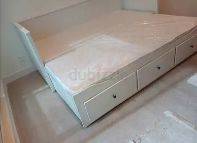 IKEA Hamnes day bed with 2 mattress and 3store drawers underneath is available
