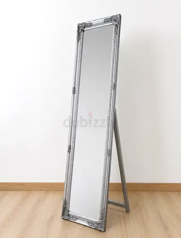 🪞 Full-Length Ornate Silver Mirror – Pre-Owned