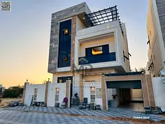 Villa for sale | ajman| al helio2 area | 6 master rooms, majlis, 3 halls, maid room, roof | freehold