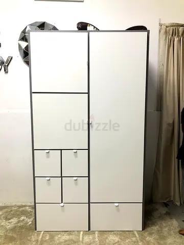 IKEA VISTHUS Wardrobe grey/white 122x59x216
