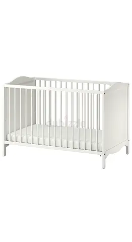 Brand new - never assembled IKEA Cot - White wooden baby crib