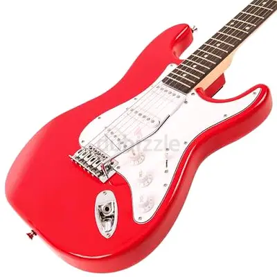 Red Electric Guitar - Strat Style, Good Condition