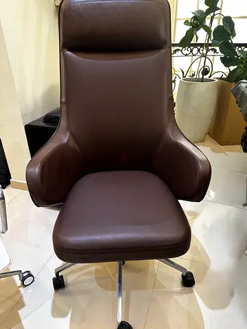 VITRA Grand Executive Highback office chair study gaming armchair on coasters, Italian leather
