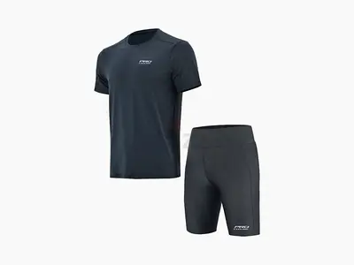 Men's Athleisure Set — T-shirt + Bike Shorts All Sizes