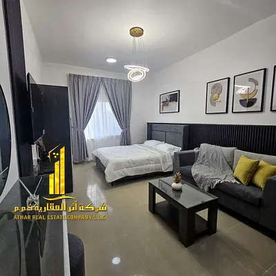 🏡 أفخم وأرقى استوديو أول ساكن للإيجار الشهري في الجرف 2 ✨ 📍 بجانب مدرسة الأقصى – موقع حيوي ومميز- قريب جامعة عجمان - وسيتي سنتر عجمان - وسهل المخرج