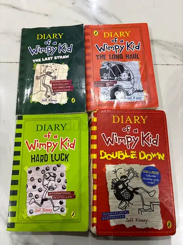 Set of 4 'Diary of a Wimpy Kid' Books - Good Used Condition