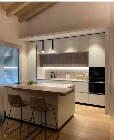Modern Minimalist Kitchen Island with storage