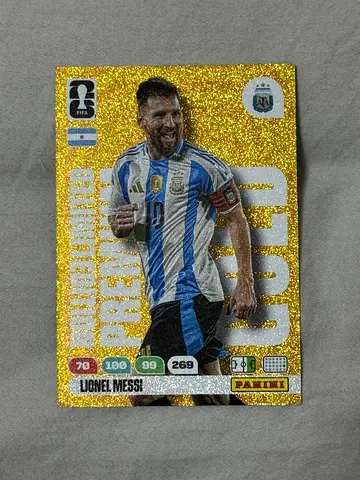 Panini Gold Limited Edition Lionel Messi Trading Card (Argentina) - Glitter