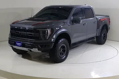 F150 RAPTOR CREW IN LEADFOOT GREY @ AL TAYER MOTORS PRE OWNED SHOWROOM AL QUOZE.