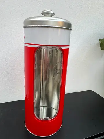 Coca-Cola Straw Holder Tin - fits 8inch/20cm straws