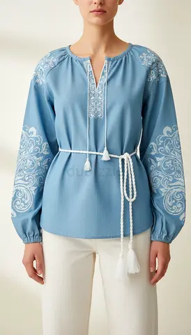 Smart Casual blouse embroidered