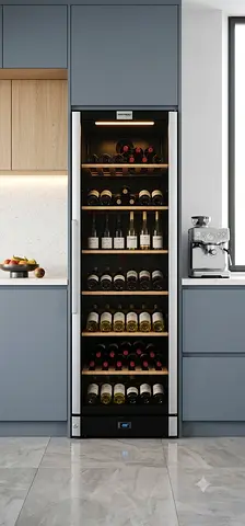Vestfrost latest model 191 bottle wine fridge dual temperature wooden shelves freestanding zgsh