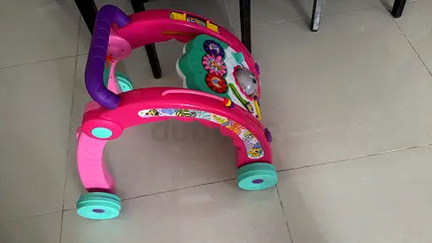 Pink Baby Walker with Activity Panel - Lightly Used