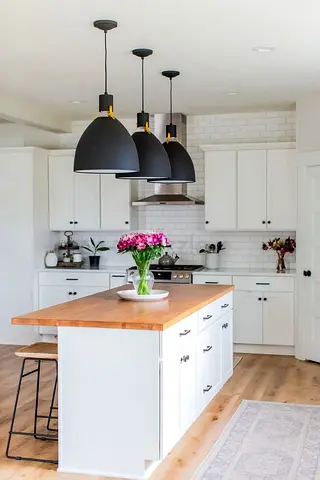 Modern kitchen island with storage