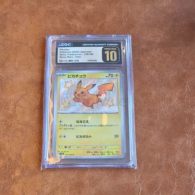 CGC Graded Pokemon Pikachu Japanese Pokémon Card - Graded CGC 10 Pristine